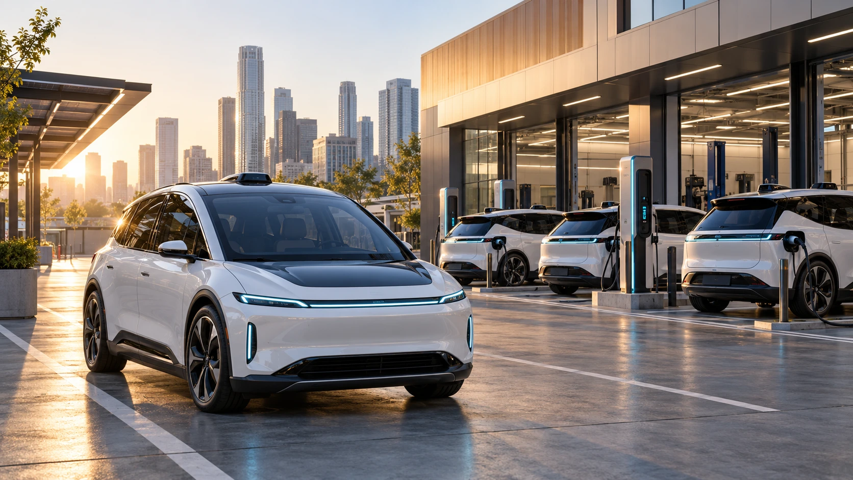 CYVO fleet concept at an urban charging and operations depot